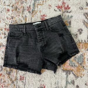 Black Denim Shorts